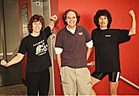 Photo of Katrina Cope and April Goral with Gyre Renwick