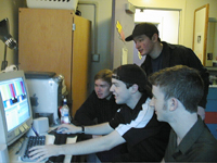 photo of students at computer