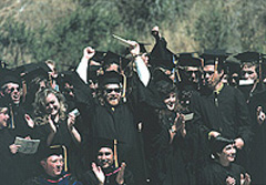 Students celebrating their graduation