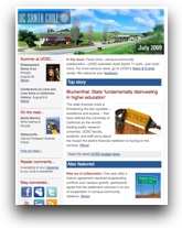 July 2009 Newsletter screenshot