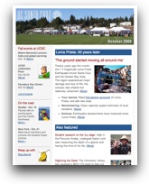 October 2009 Newsletter screenshot