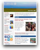 September 2009 Newsletter screenshot