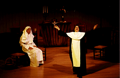Photo of a scene from the opera Sisters of the Visitation, performed during Thursday's dedication ceremony for the new Music Center.