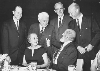 [Photo of Dean McHenry with Ansel Adams and others]