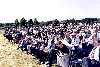 Photo of crowd at memorial ceremony
