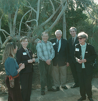 [Photo of people touring gardens]