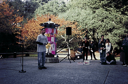 [Picture of David Higuera speaking to crowd]