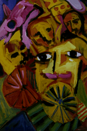 Photo of painting, Lenguaje, by Manuel Santana