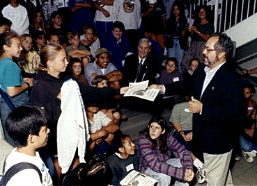 [Photo of Francisco Hernandez and Branciforte student]