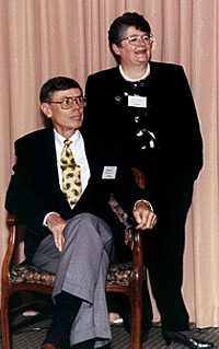 [Photo of Chancellor Greenwood and Patrick Mantey]