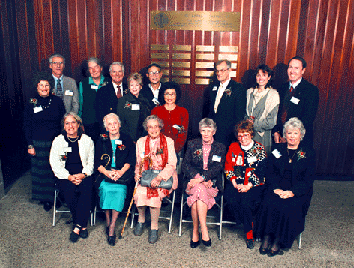 [Photo of library endowment donors]