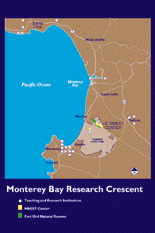 [Map showing MBEST location on Monterey Bay]
