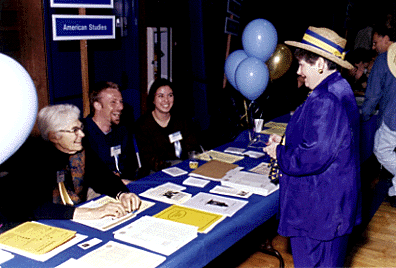 [Photo of Chancellor Greenwood and staff at Scholars Day]