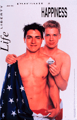 [Photo of AIDS poster art]