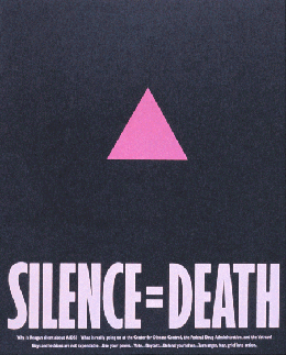 [Photo of AIDS poster art]