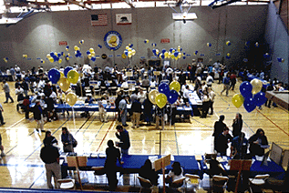[Photo of gymnasium on Scholars Day]