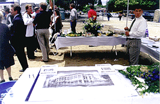 [Photo of artist's rendering, on display at the ground breaking]