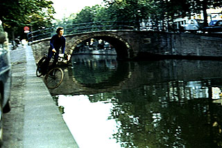 [Photo of Bas Jan Ader falling from into a canal]