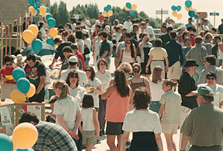 [Photo of crowds at Campus and Student Life Fair]