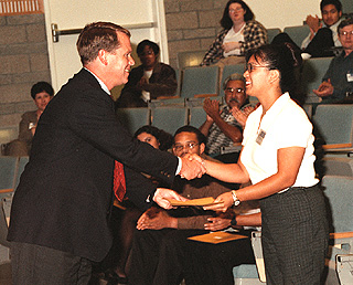 [Photo of Beau Willis and Pauline Lampa]